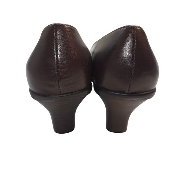 Kenneth Cole Shoes 8.5 8 1/2 Brown Closed Square Toe High Heel Pump - Picture 4 of 8